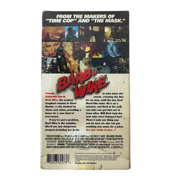 Barb Wire VHS Pamela Anderson Lee 1996 Movie Action Adventure R-Rated - Picture 2 of 8
